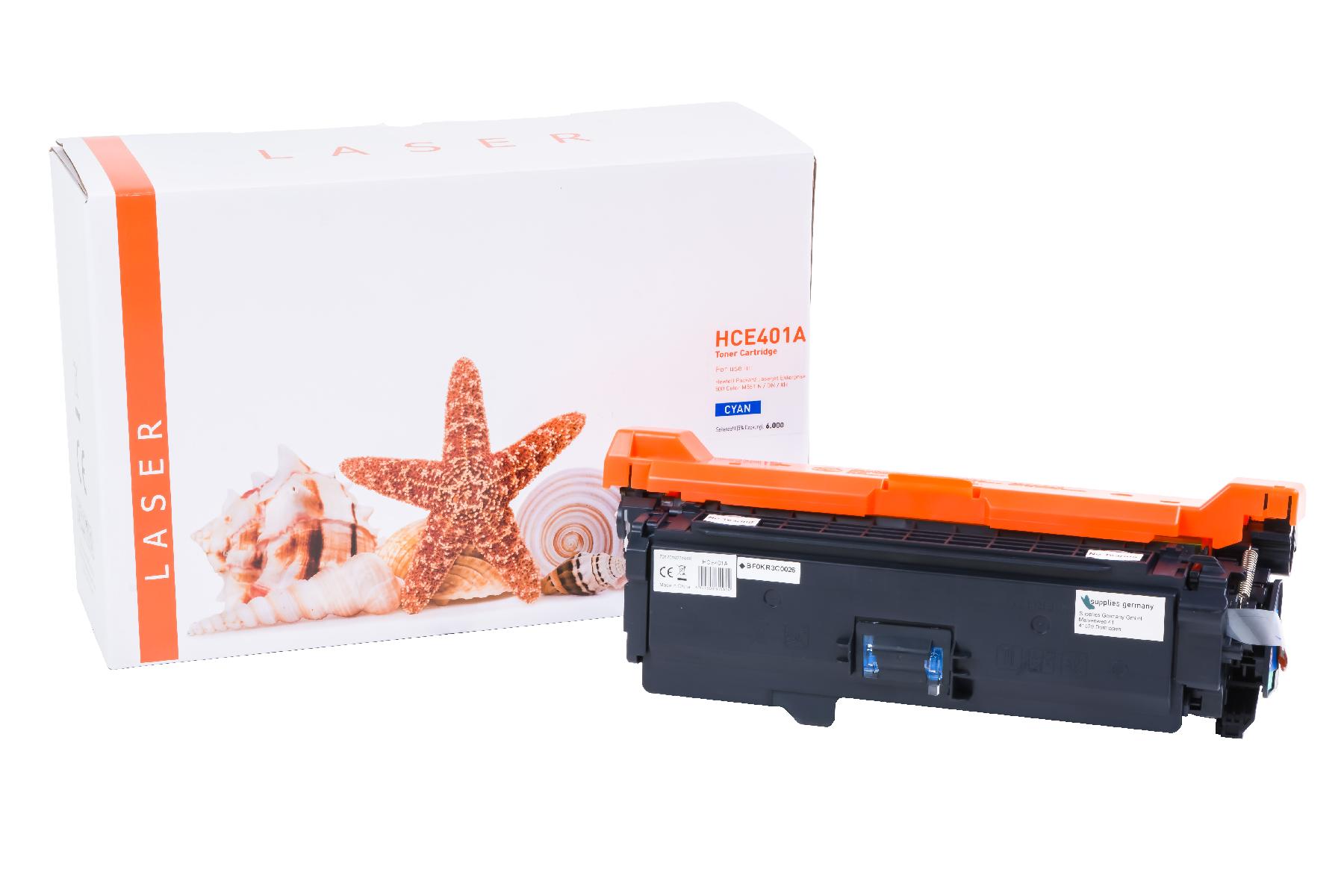 CE401A alternativ Toner Cyan für HP / CE401A / 507A / 6.000 Seiten CE401A alternativ Toner Cyan für HP / CE401A / 507A / 6.000 Seiten