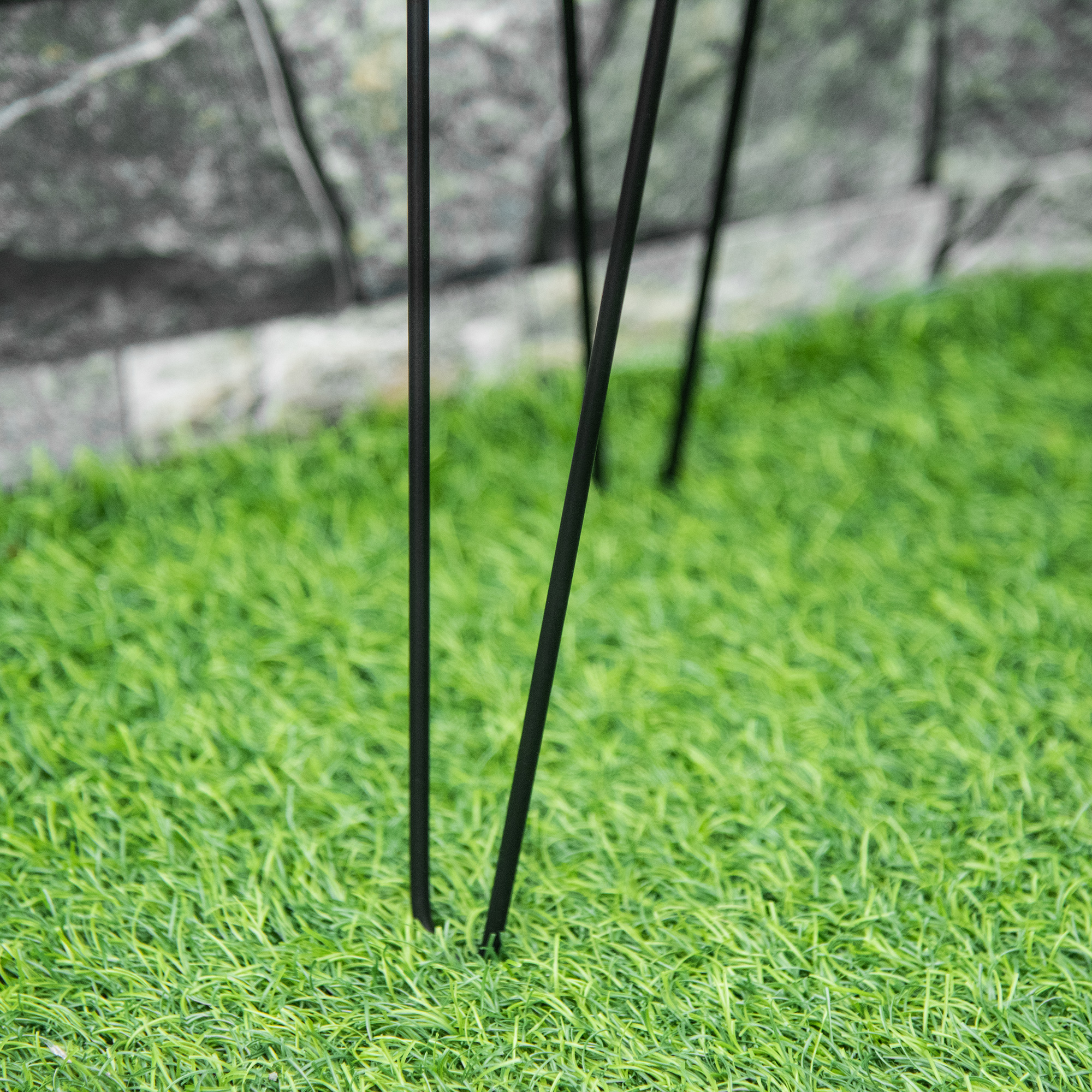 Blumenständer 3er Set aus Metall Pflanzenständer Set Blumenhocker Blumentopfhalter Pflanzenhocker für Blumentopf bis Ø16 cm Schwarz