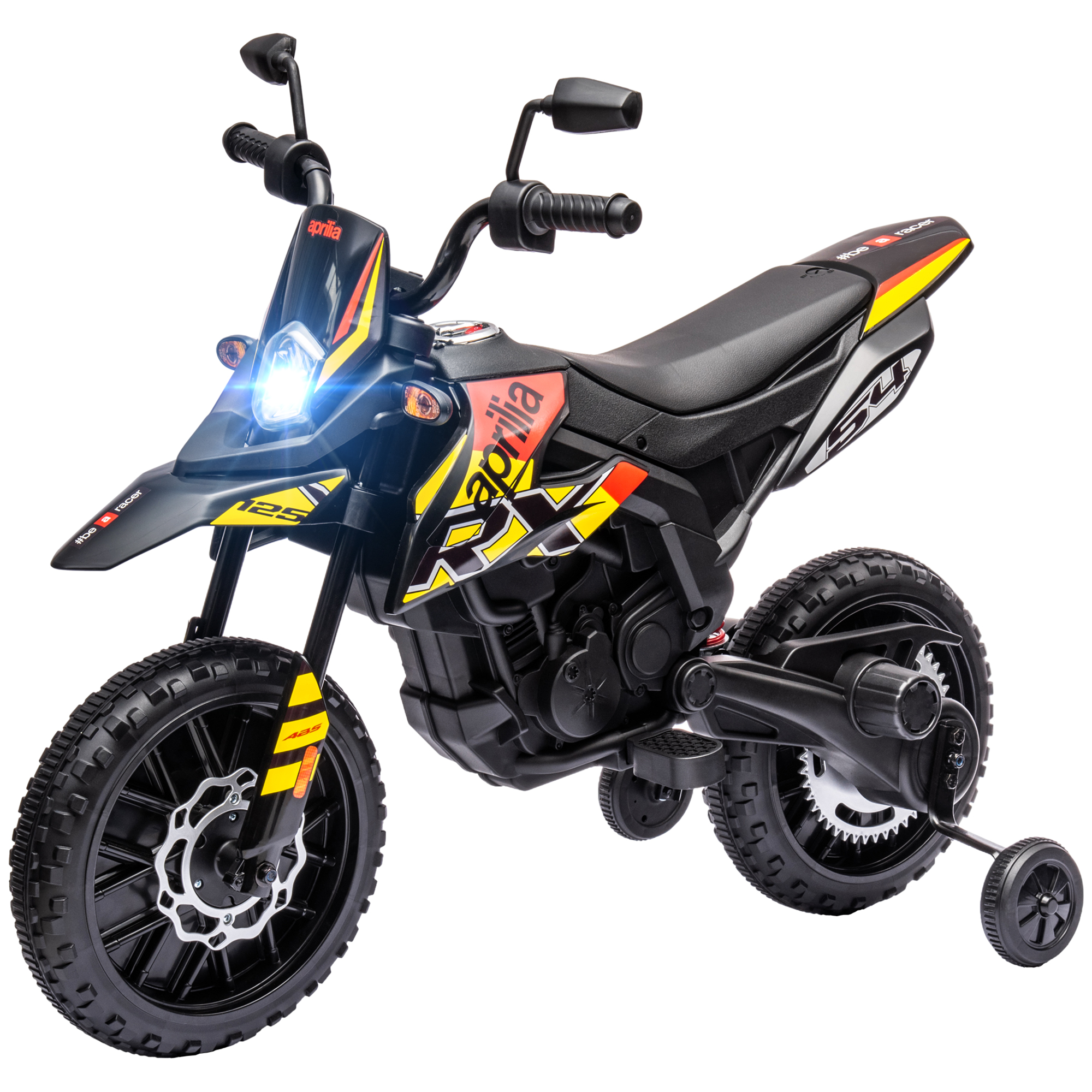 12V Kinder-Motorrad mit Stützrädern, LED-Lichtern, Musik, USB, Elektro-Motorrad für Jungen und Mädchen, Gelb 12V Kinder-Motorrad mit Stützrädern, LED-Lichtern, Musik, USB, Elektro-Motorrad für Jungen und Mädchen, Gelb
