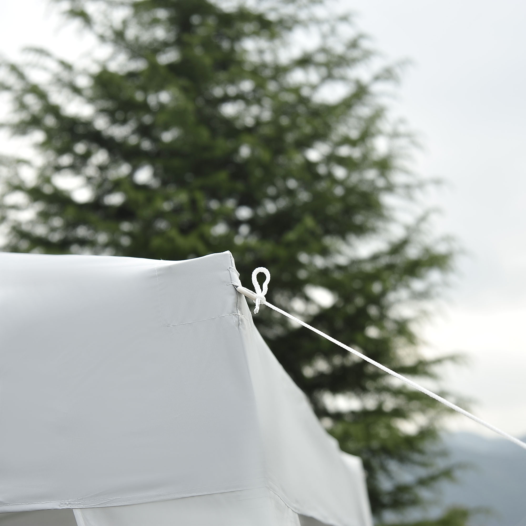 Faltpavillon 2,4x2,4m Pavillon Faltzelt mit UV-Schutz, Partyzelt inkl. Tragetasche für Garten, Balkon, Stahl Weiß