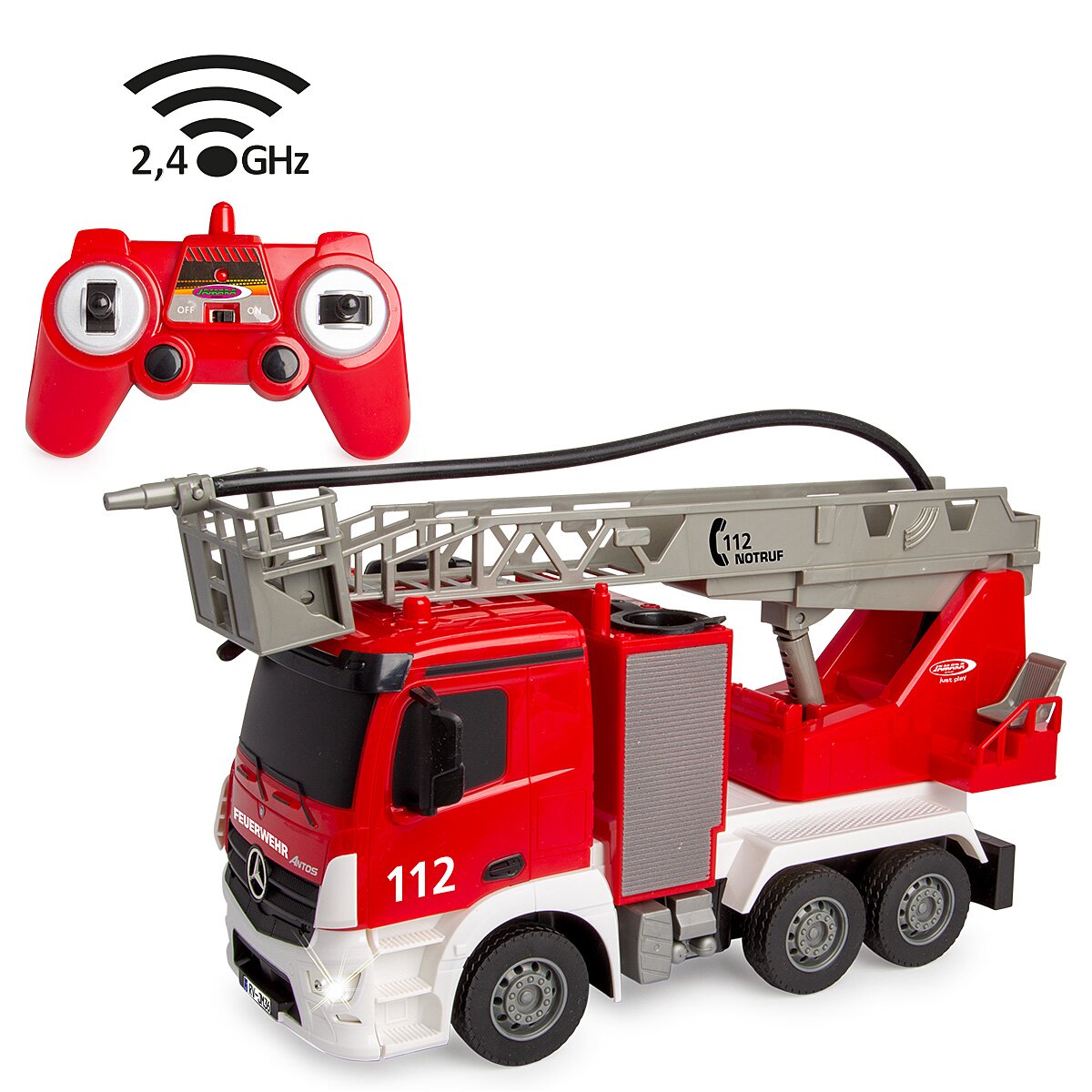 Feuerwehr Drehleiter Mercedes -Benz Antos 1:26 2,4GHz mit Spritzfunktion