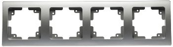 DELPHI 4-fach Rahmen, silber