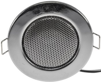 Decken-Einbaulautsprecher "CTE-8W" / Halogen-Look, 8cm Ø, 6cm Einbau, chrom