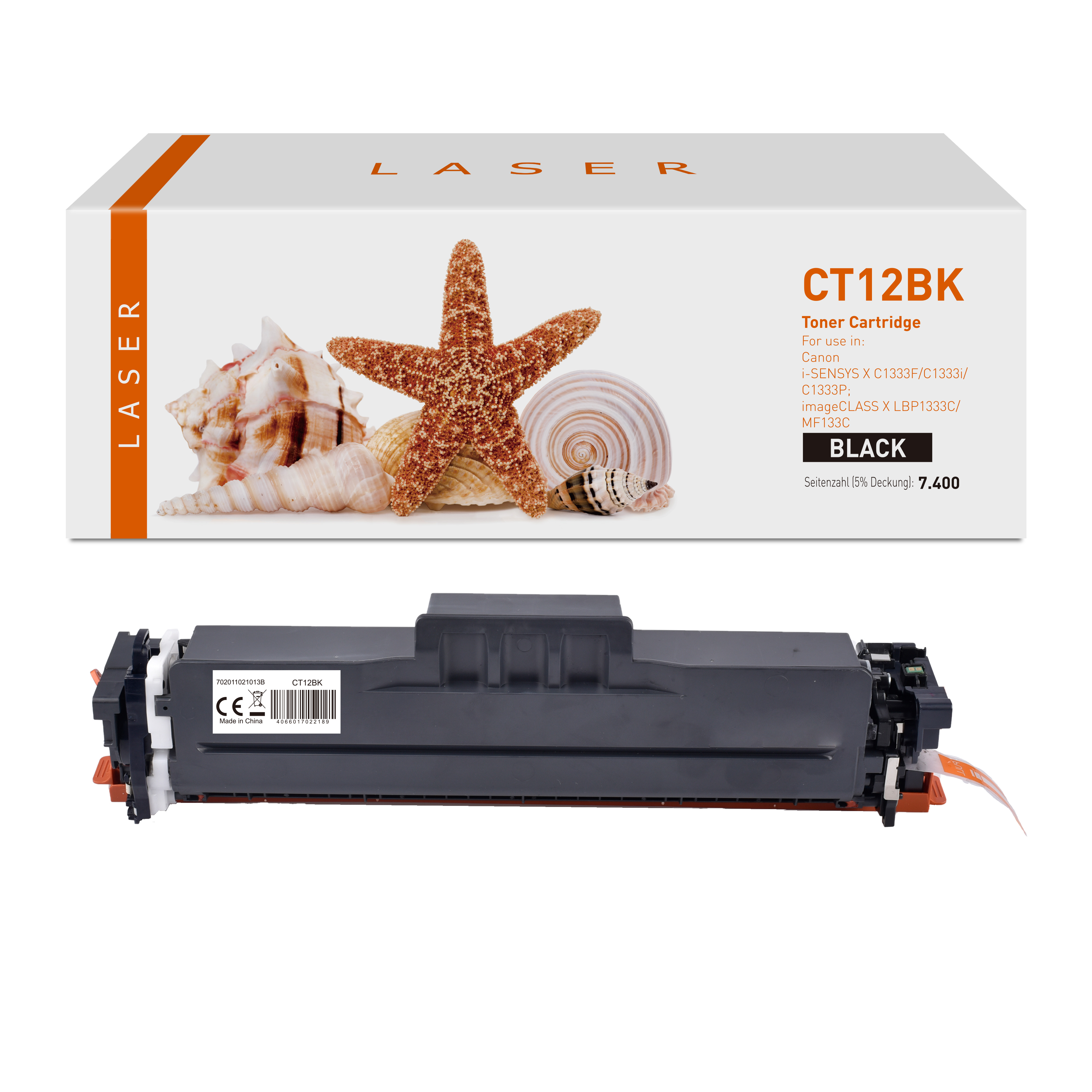 T12schwarz alternativ Toner schwarz für Canon / 5098C006 / 7.400 Seiten