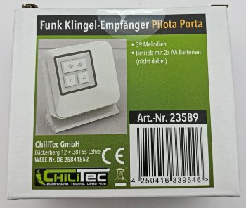 Funk-Klingel Empfänger "Pilota Porta", Batterie-Empfänger