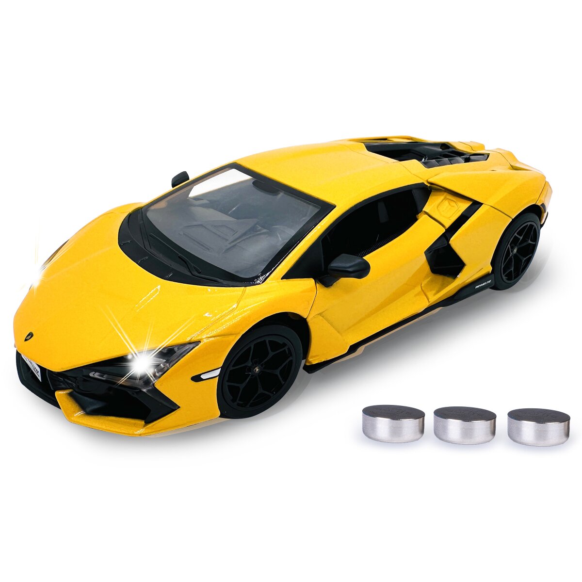 Lamborghini Revuelto Diecast 1:24 gelb inkl. Knopfzellen
