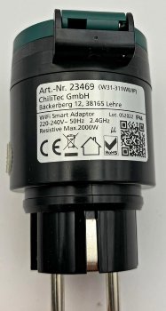 MILOS WiFi AP Funk-Steckdose IP44, Android + iOS- App,Alexa/Google tauglich