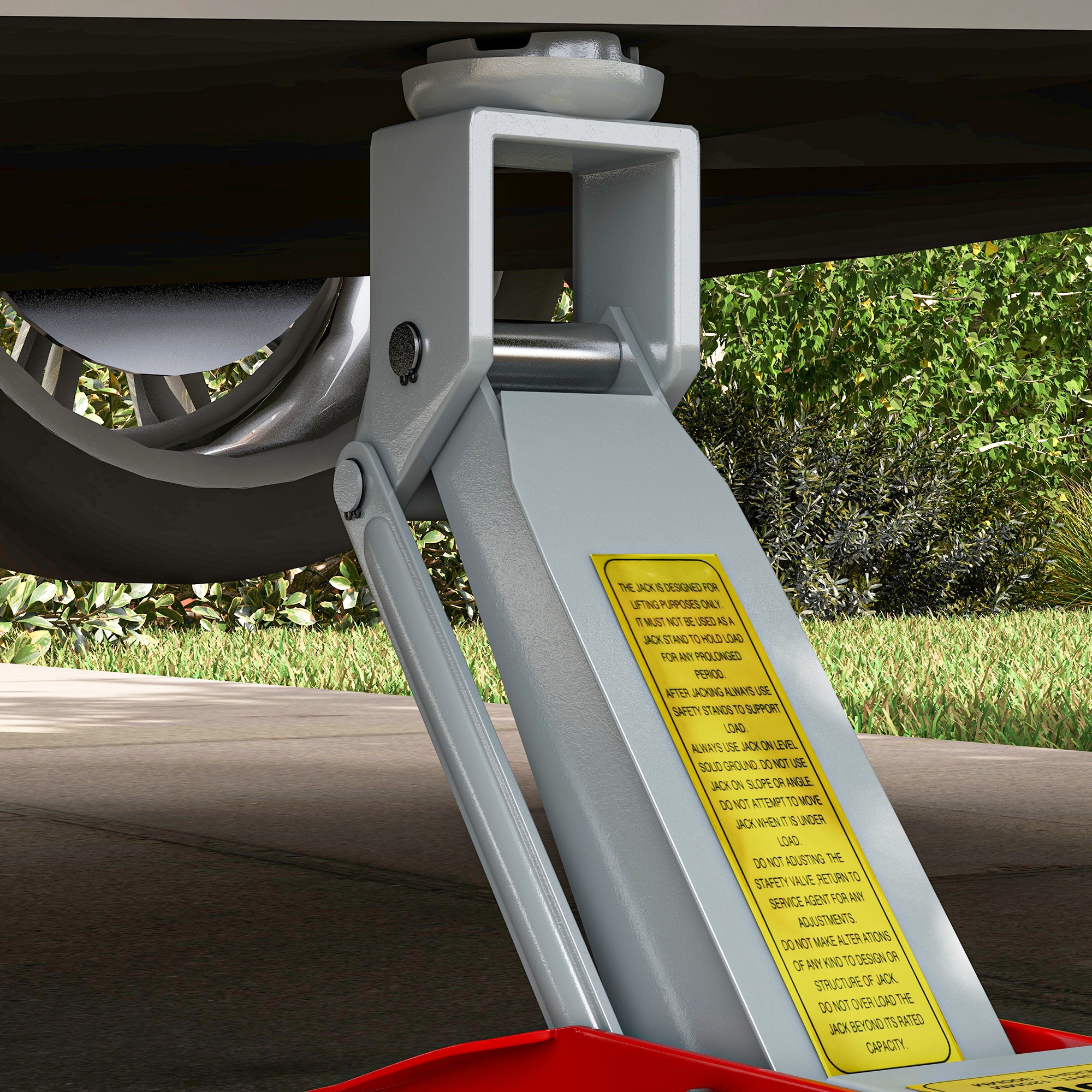 hydraulischer Wagenheber Kompakt Überlastschutz Auto SUV 2t 120-300mm Rot Gelb