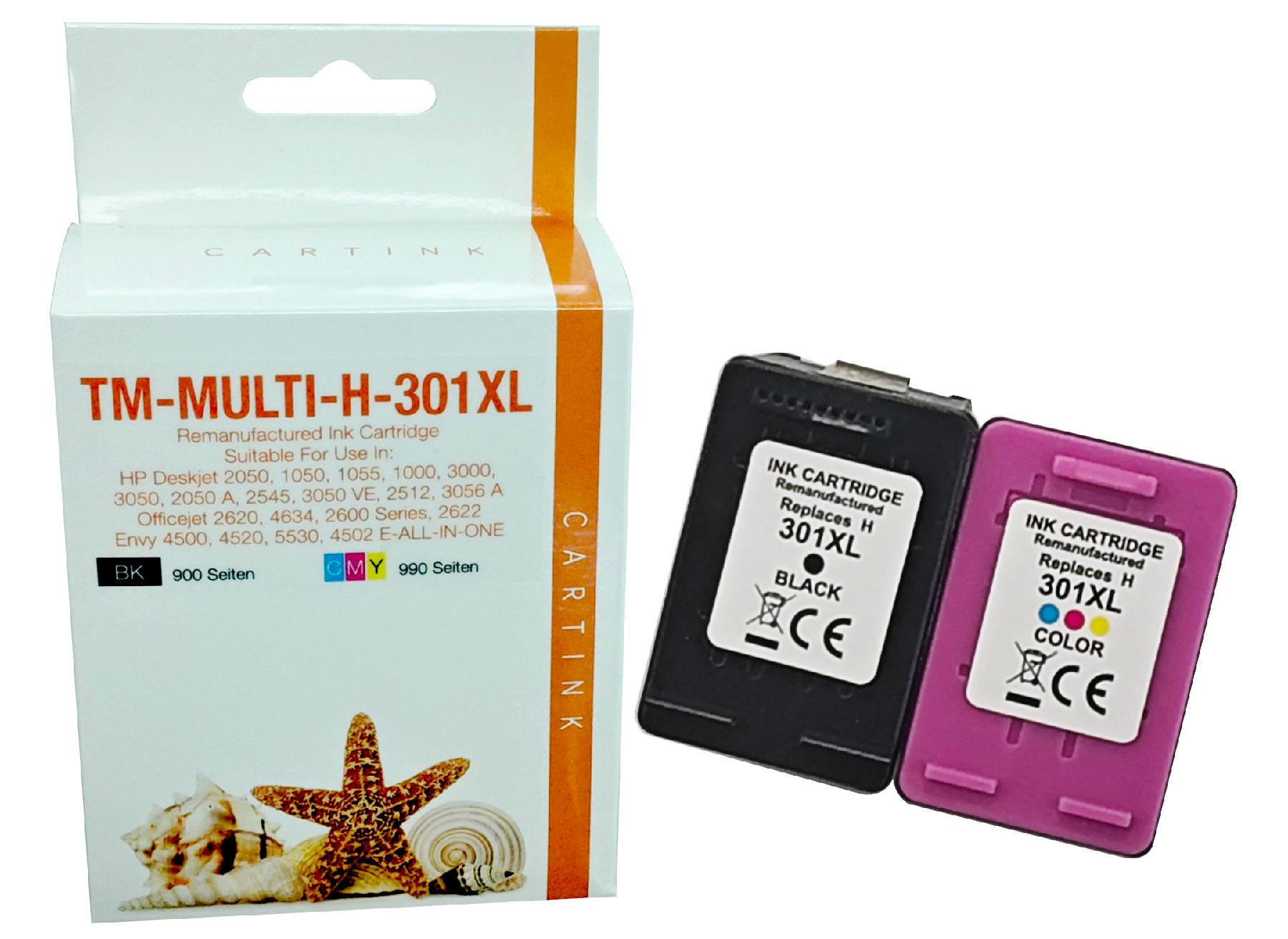 Multipack 301XL alternativ Tinte für HP / E5Y87EE /1x301XLBK900Seiten/1x301XLC990Seiten Multipack 301XL alternativ Tinte für HP / E5Y87EE /1x301XLBK900Seiten/1x301XLC990Seiten