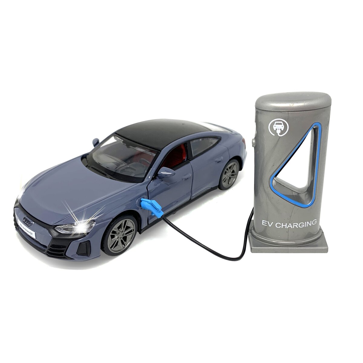 Audi RS e-tron GT Diecast 1:36 grau inkl. Knopfzellen