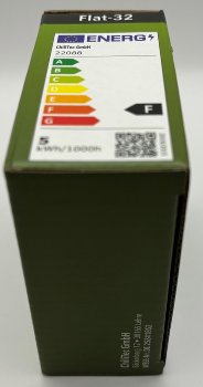 LED-Einbauleuchte "Flat-32" warmweiß, 80x32mm, 5W, 590lm, weißes Gehäuse