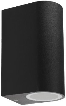 Außen-Wandleuchte "CTW-2", für 2x GU10, IP44, Gehäuse schwarz
