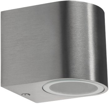 Außen-Wandleuchte "CTW-1", für 1x GU10, IP44, Edelstahl poliert
