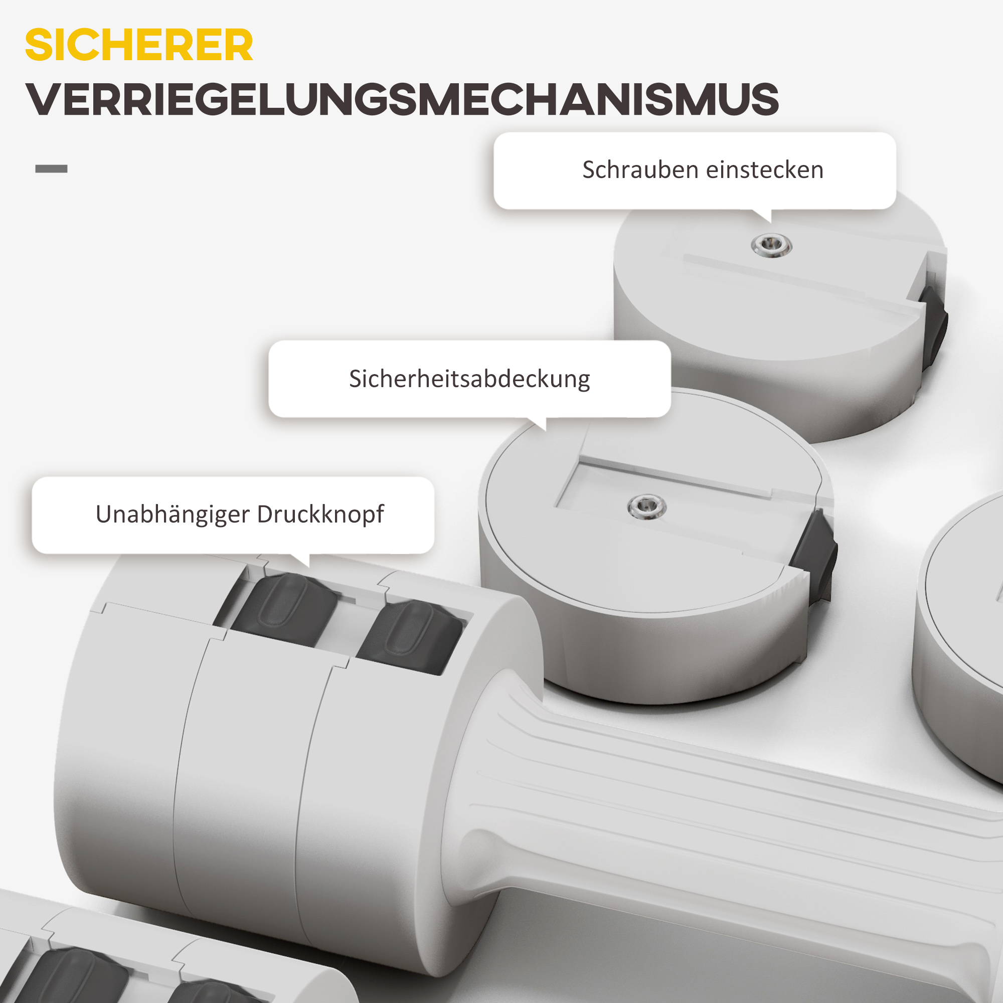 2 x 2,5 kg Kurzhanteln mit anpassbarem Gewicht, Kunststoffgehäuse, Weiß