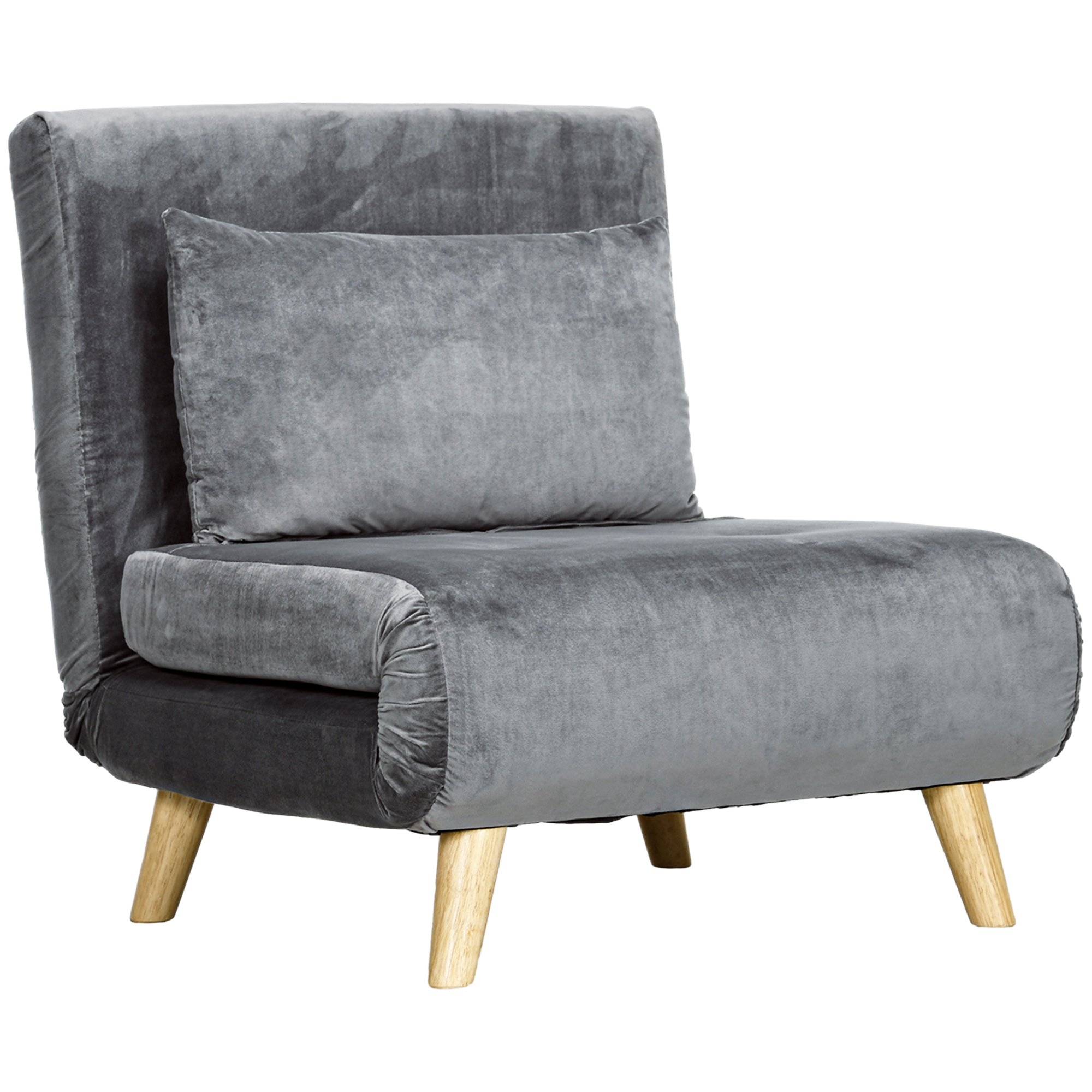 2-in-1 Sessel, Relaxsessel, Gästebett, bis 150 kg, 72 cm x 78 cm x 79 cm, Grau 2-in-1 Sessel, Relaxsessel, Gästebett, bis 150 kg, 72 cm x 78 cm x 79 cm, Grau