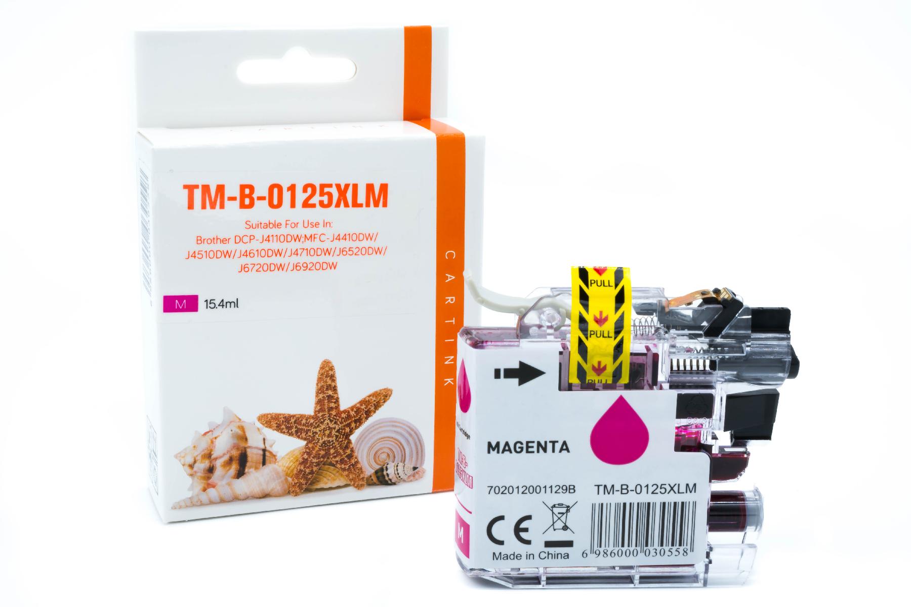 LC125XLM alternativ Seestern Tinte Magenta für Brother / LC125XLM / 15ml LC125XLM alternativ Seestern Tinte Magenta für Brother / LC125XLM / 15ml