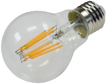 LED Glühlampe E27 "Filament G60k" klar, 3000K, 919lm, 230V / 8W, warmweiß