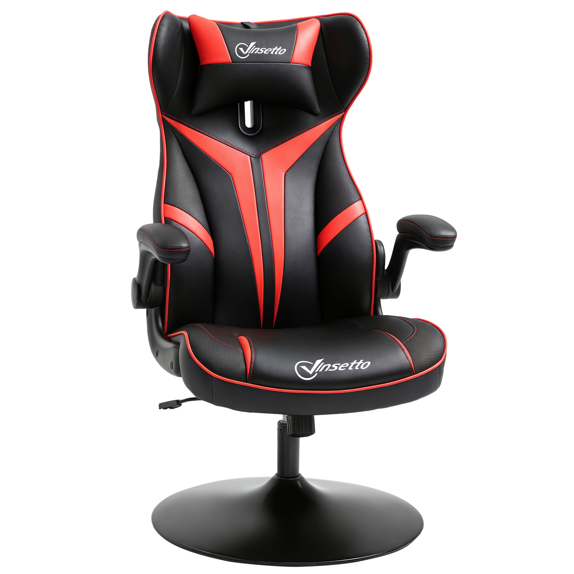 Gaming Stuhl ergonomischer Computerstuhl mit Wippfunktion Drehstuhl höhenverstellbar Stahl Schwarz+Rot 67 x 70 x 106-112 cm Gaming Stuhl ergonomischer Computerstuhl mit Wippfunktion Drehstuhl höhenverstellbar Stahl Schwarz+Rot 67 x 70 x 106-112 cm