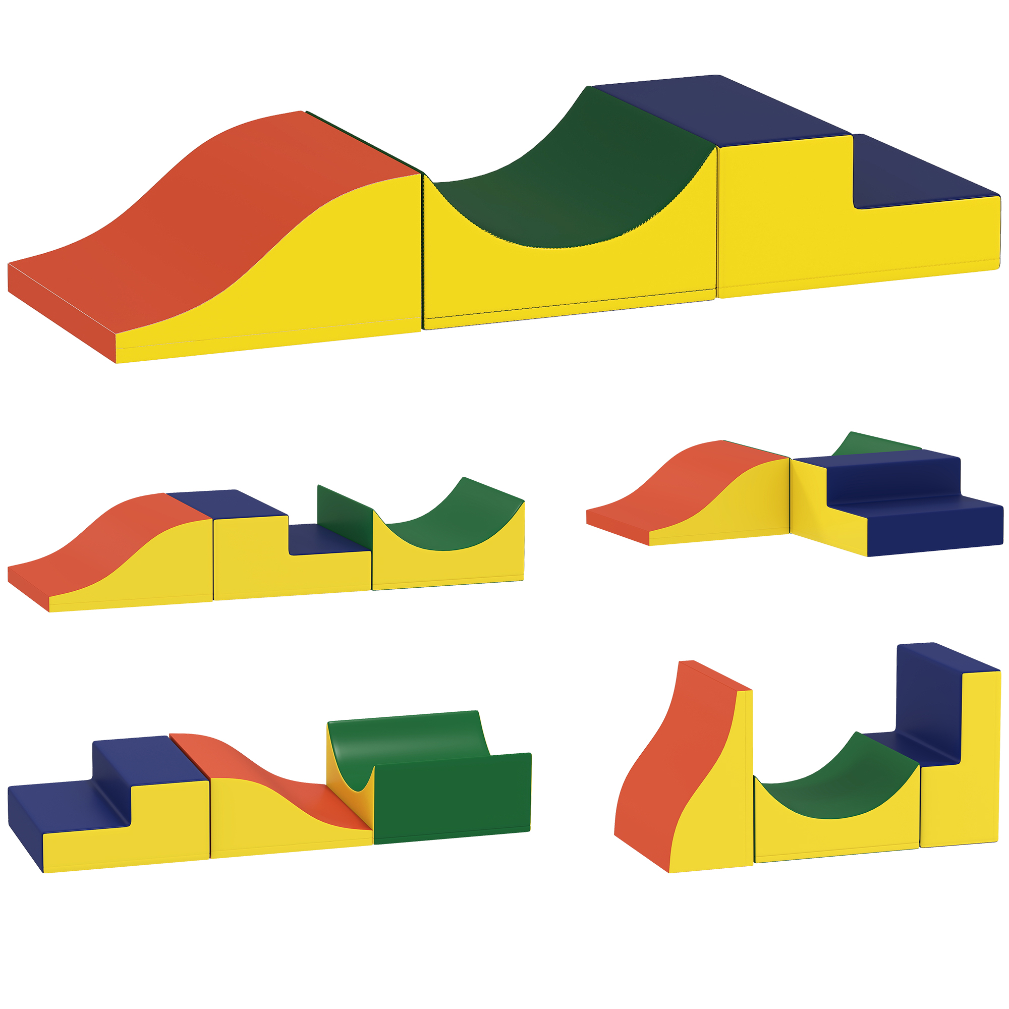 3-teiliges Kletter- und Krabbelset für Kleinkinder, Kunstleder, Schaumstoff, Gelb 3-teiliges Kletter- und Krabbelset für Kleinkinder, Kunstleder, Schaumstoff, Gelb