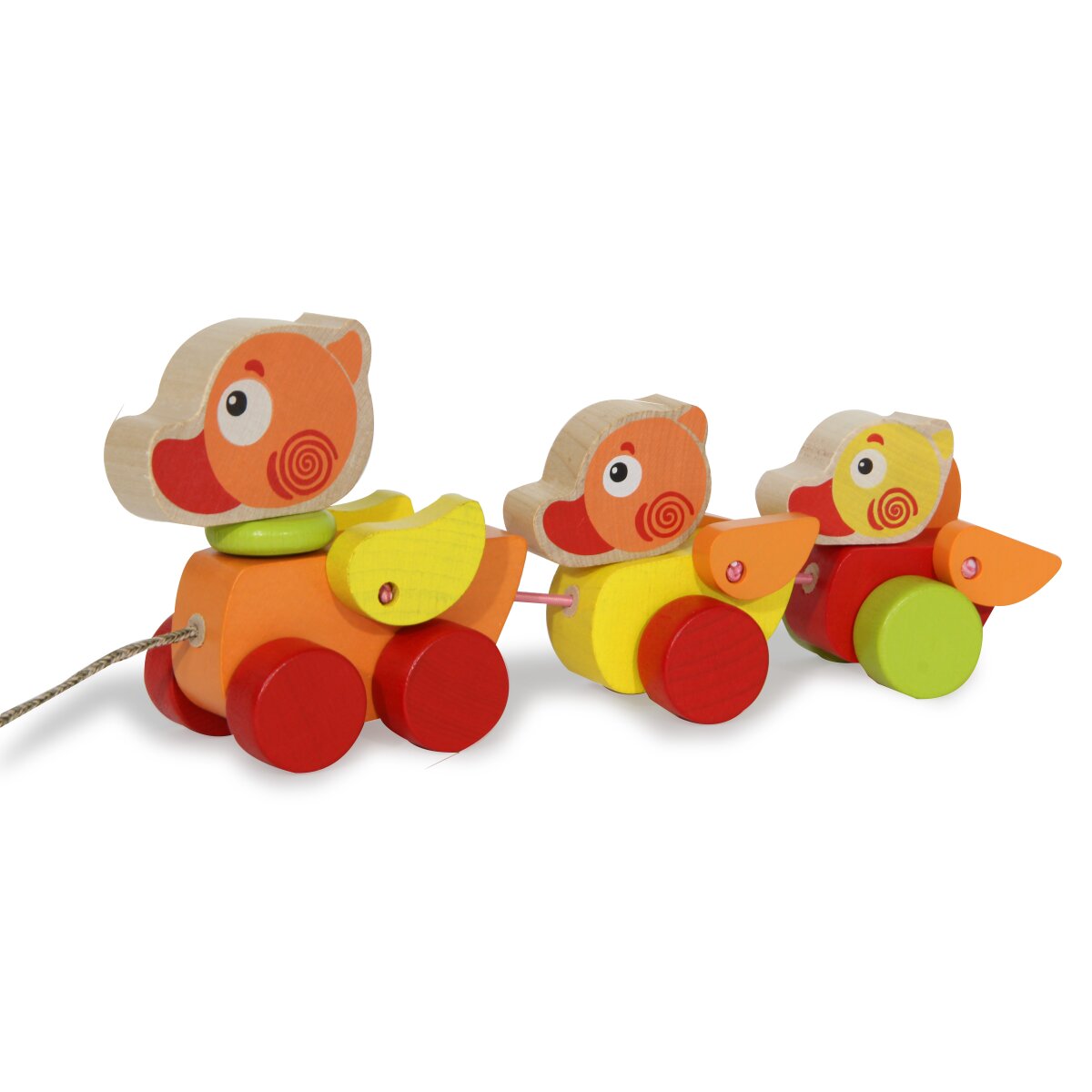 Holzspielzeug Kidiwood Nachzieh Entenfamilie 3tlg.