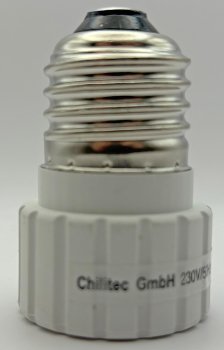 Lampensockel-Adapter, Keramik, E27 auf GU10