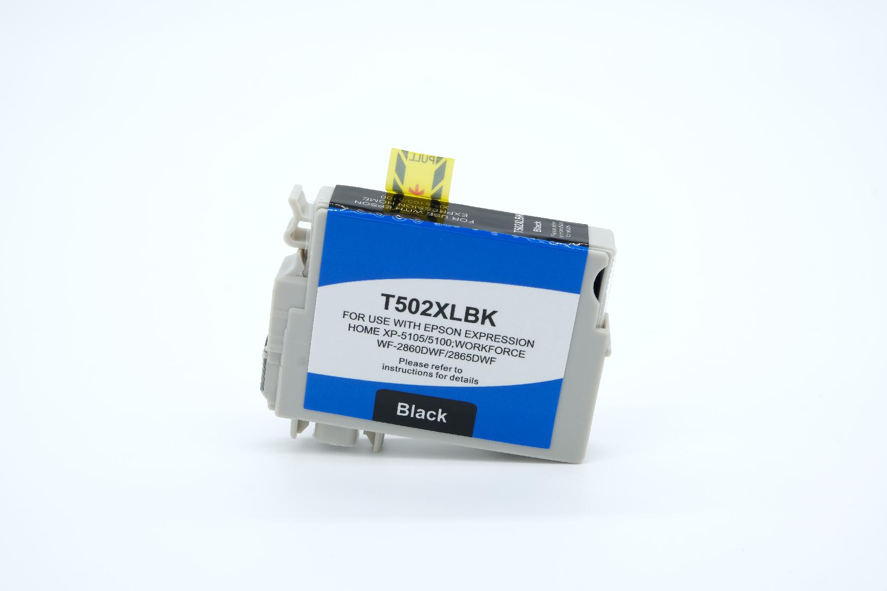 T502XLschwarz alternativ Tinte schwarz für Epson / C13T02W14010 / 9ml T502XLschwarz alternativ Tinte schwarz für Epson / C13T02W14010 / 9ml