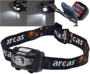 LED-Stirnlampe "HeadLight CREE" 5W, 160 Lumen, inkl. 3x Micro Batterien