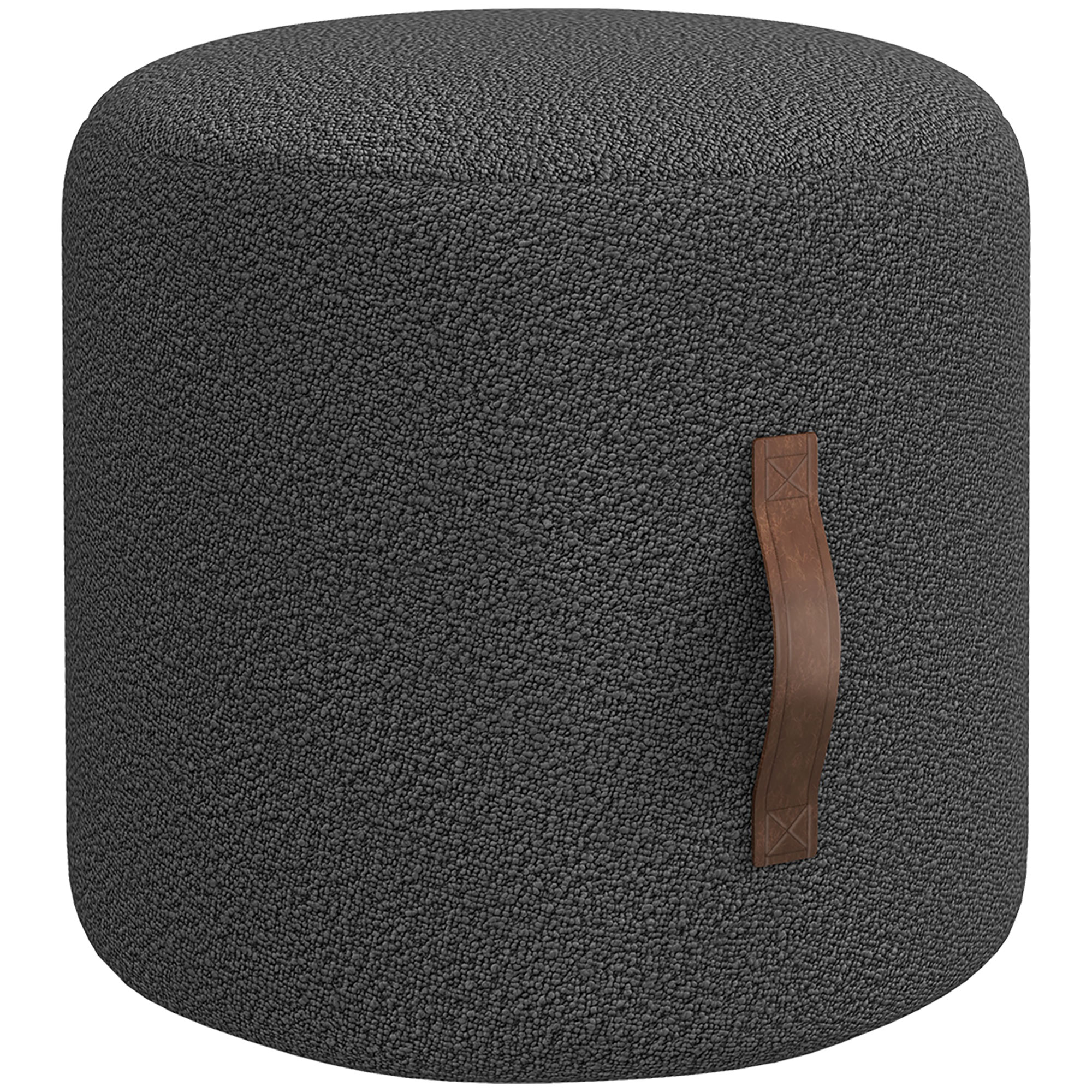 Hocker, Fußhocker in einem modernen Design, Dunkelgrau + Braun