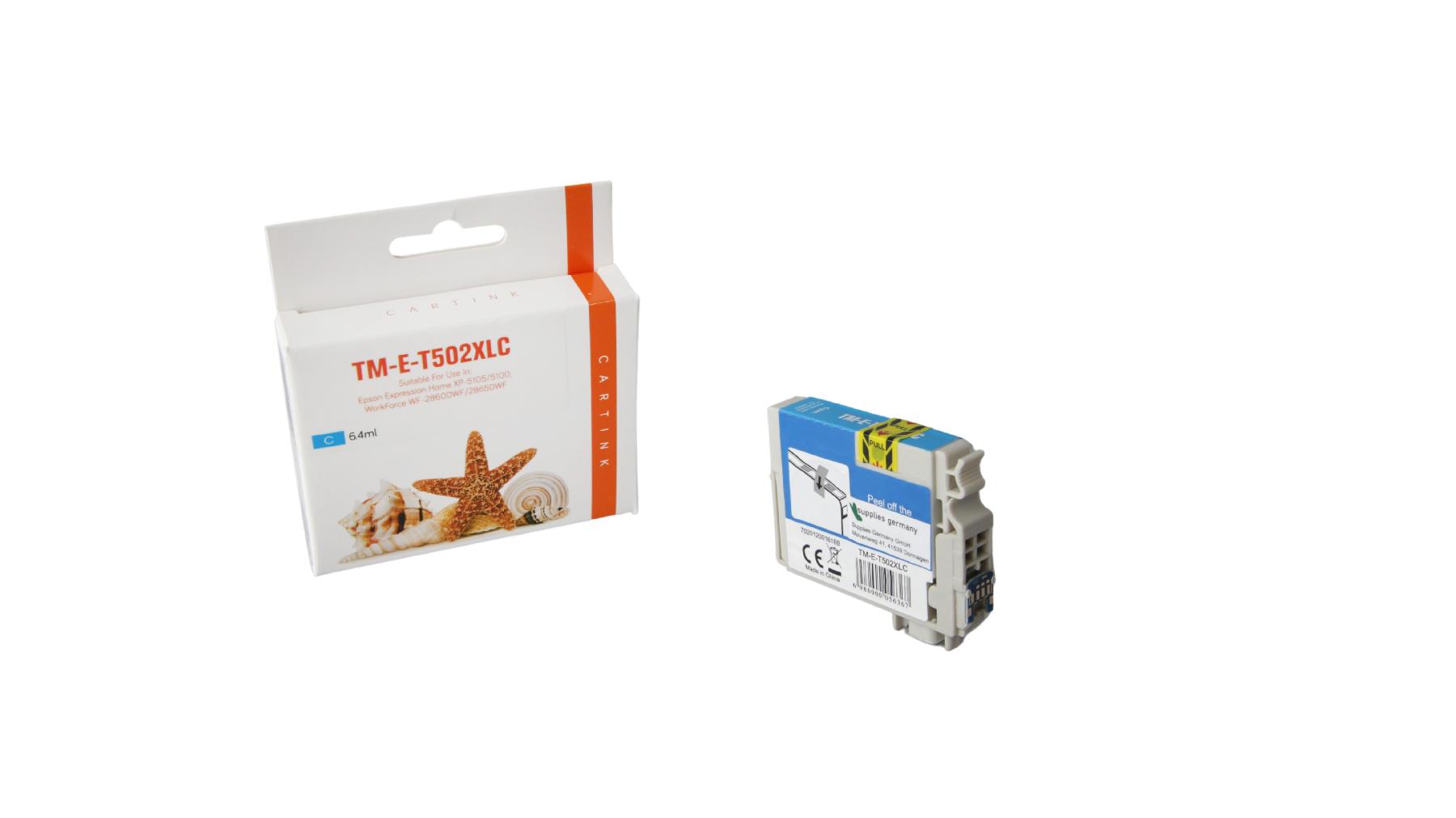 T502XLC alternativ Seestern Tinte Cyan für Epso / C13T02W24010 / 6,4ml T502XLC alternativ Seestern Tinte Cyan für Epso / C13T02W24010 / 6,4ml