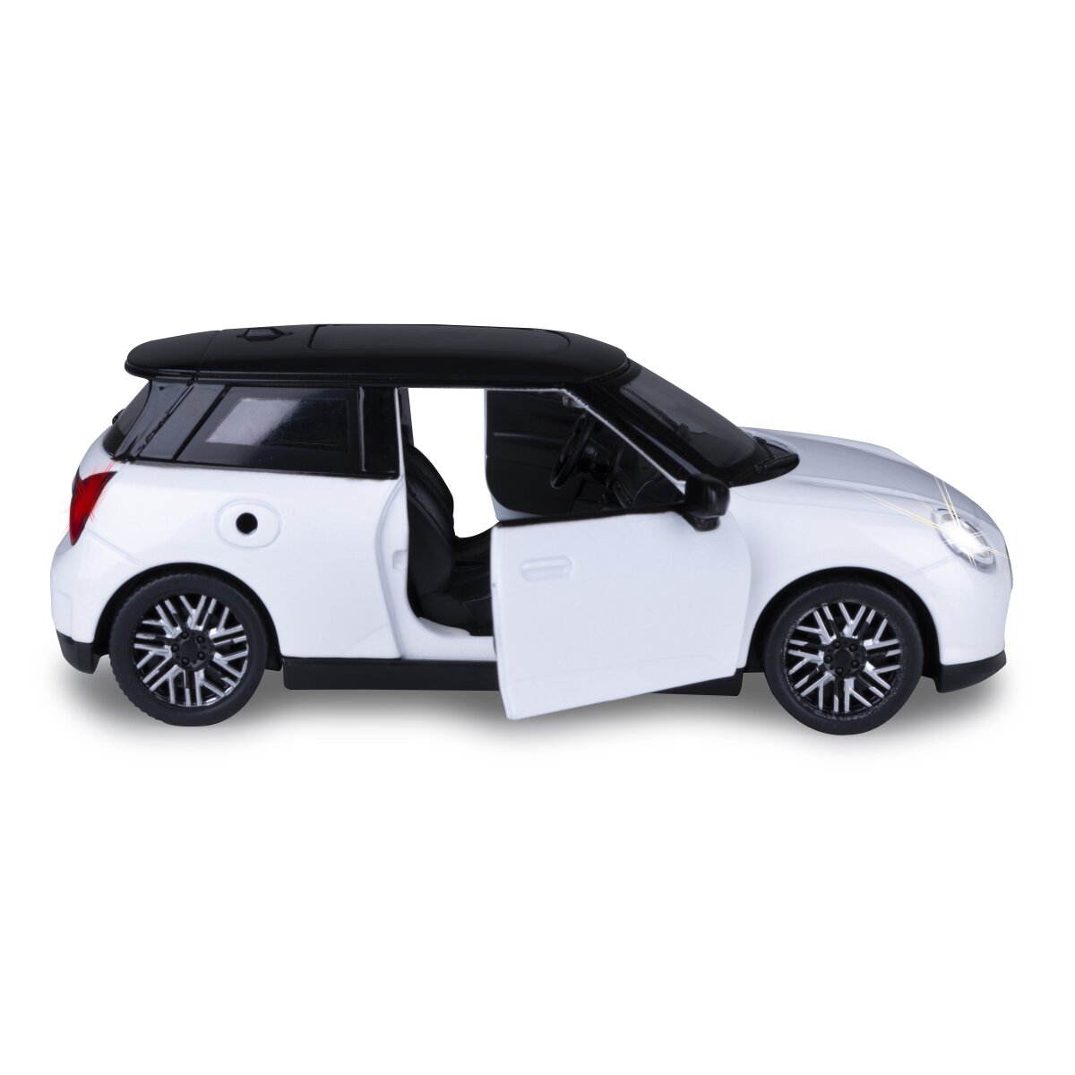 BMW Mini Cooper Diecast 1:28 weiß inkl. Knopfzellen