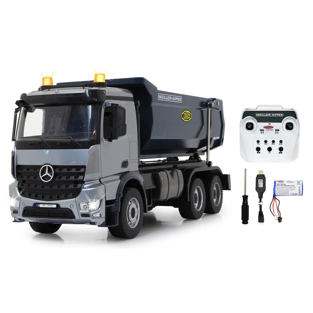Muldenkipper Mercedes-Benz Arocs Metal Meiller 1:20 2,4GHz