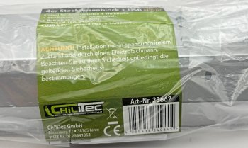 4-fach Steckdosenblock + 2x USB, silber, 250V~/ 16A, Aufbaumontage, USB 3,1A