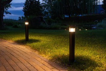 LED Solar Wegeleuchte "SWL-AS50", IP44, warmweiß 3000K, PIR Sensor, 50cm