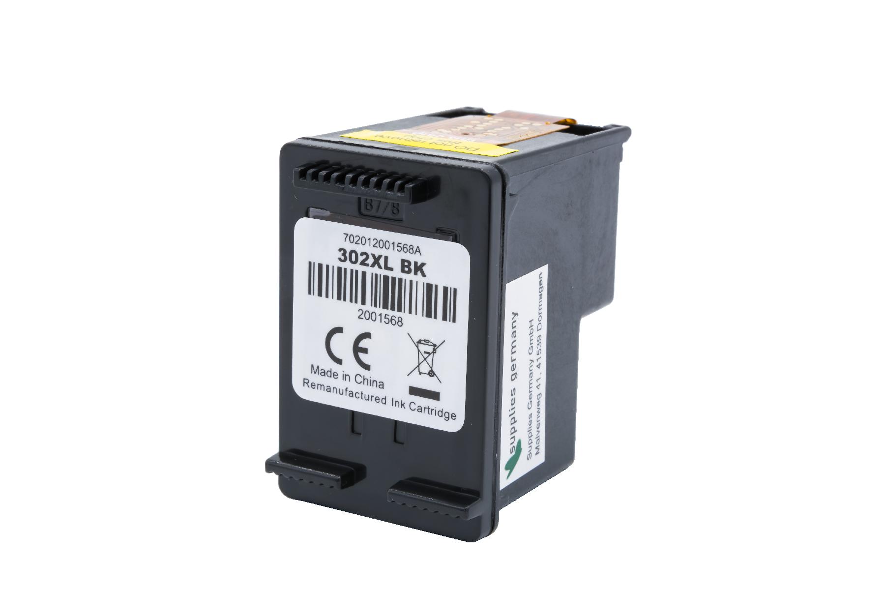 302BKXL alternativ Tinte black für HP / F6U68AE / 18ml (EU)