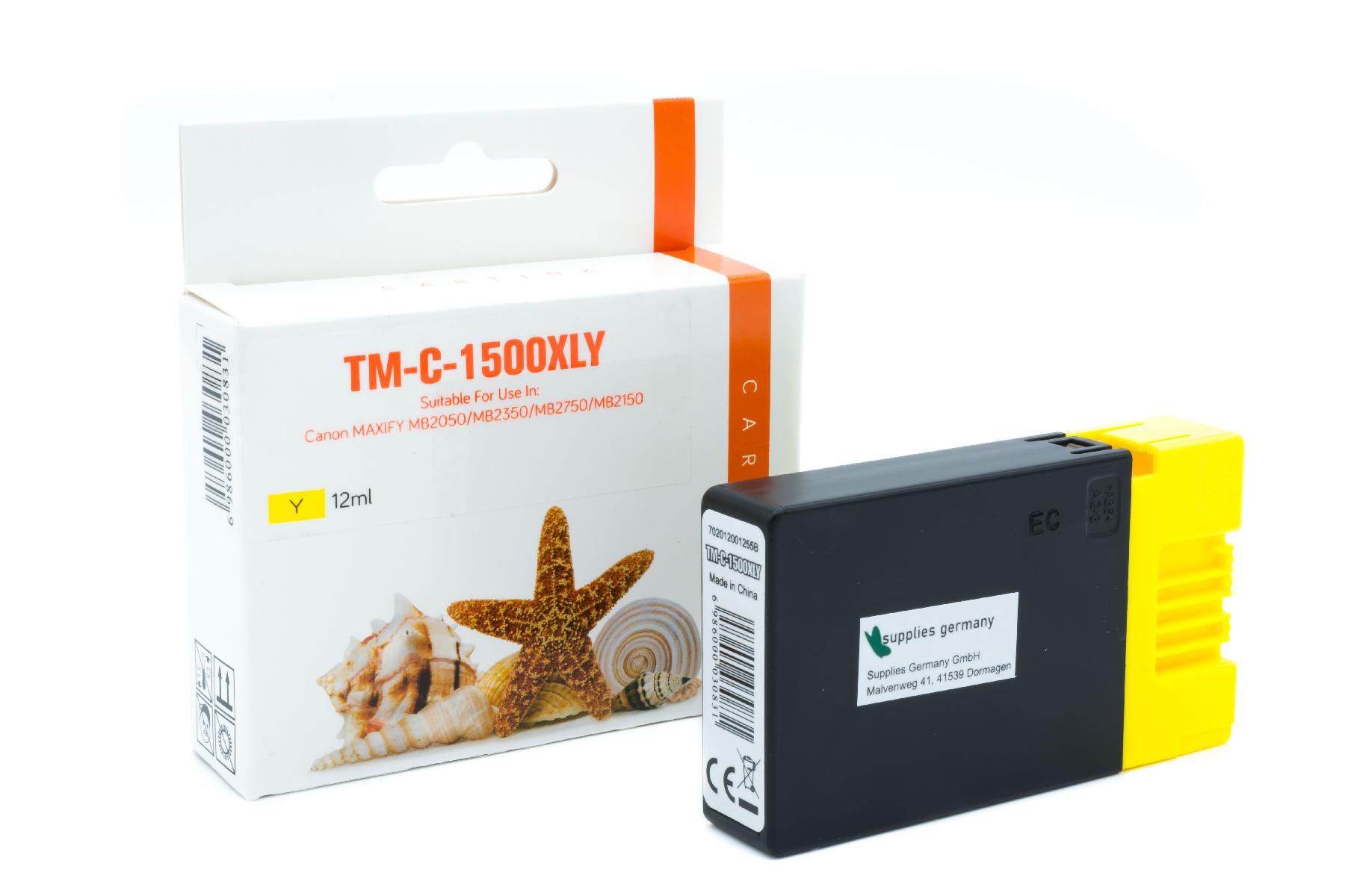 PGI1500YXL alternativ Seestern Tinte gelb für / 9195B001 / 12ml PGI1500YXL alternativ Seestern Tinte gelb für / 9195B001 / 12ml