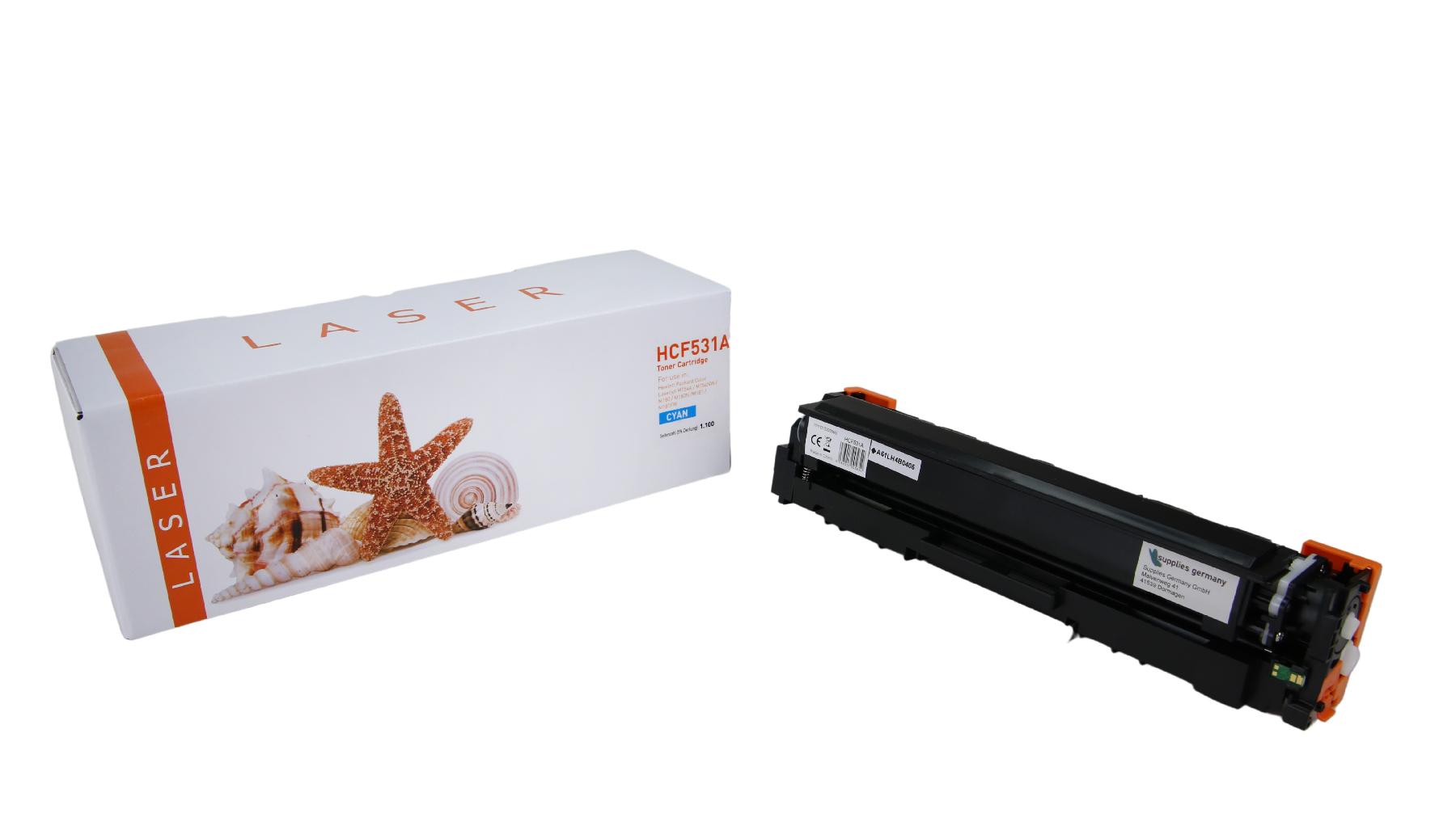 CF531A alternativ Toner Cyan für HP / CF531A / 1.100 Seiten CF531A alternativ Toner Cyan für HP / CF531A / 1.100 Seiten