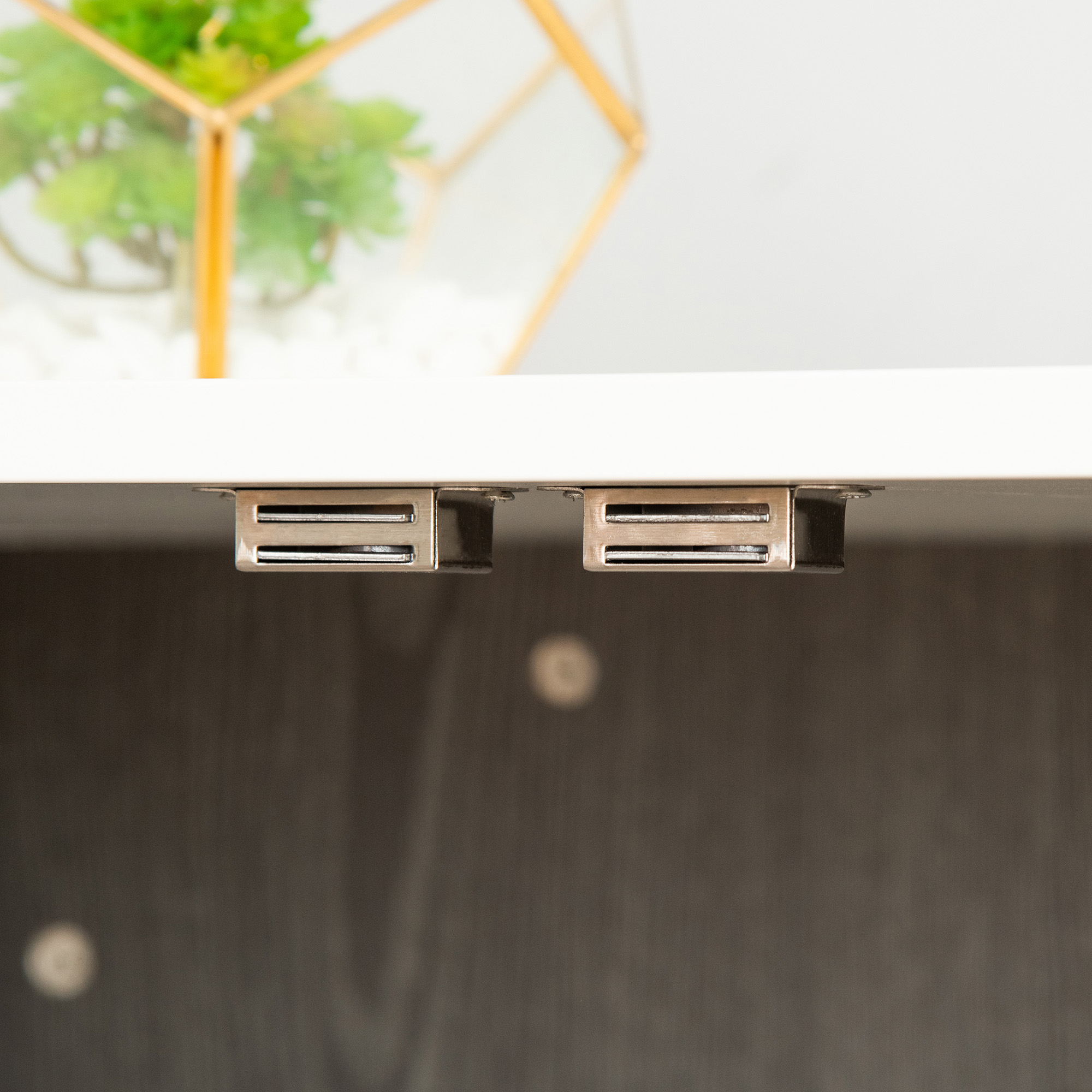 Transportbox für mittelgroße und kleine Hunde, verriegelbar Holzwerkstoff Stahl Grau + Weiß