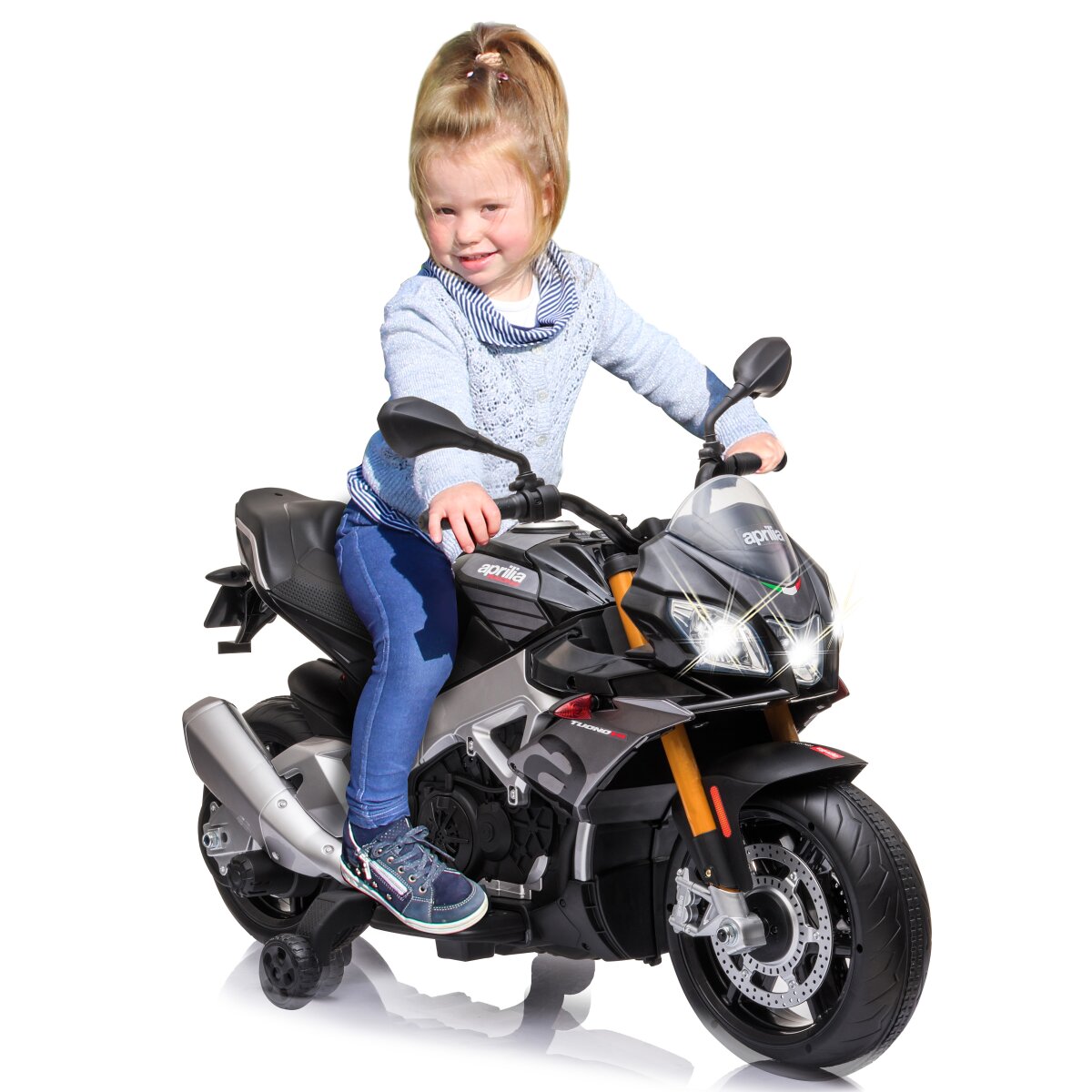 Kindermotorrad Aprilia Tuono V4 1100 RR schwarz Kindermotorrad Aprilia Tuono V4 1100 RR schwarz