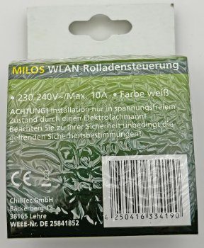 MILOS WiFi Rolladensteuerung, Android + iOS- App,Alexa/Google tauglich