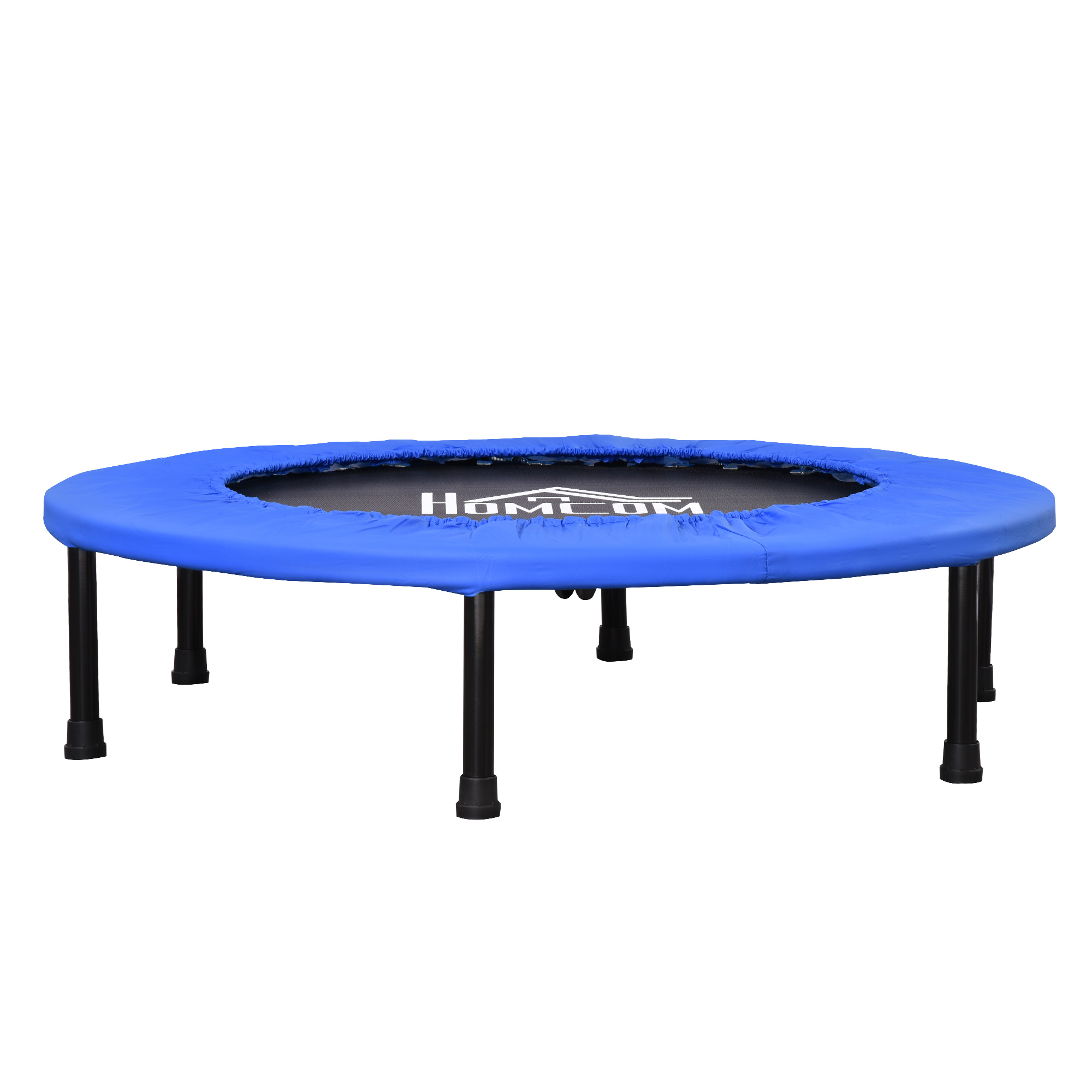 itness Trampolin Ø91 cm Mini Trampoline mit rutschfesten Füßen 100kg Belastbar Ø91 x 22,5H cm Schwarz+Blau