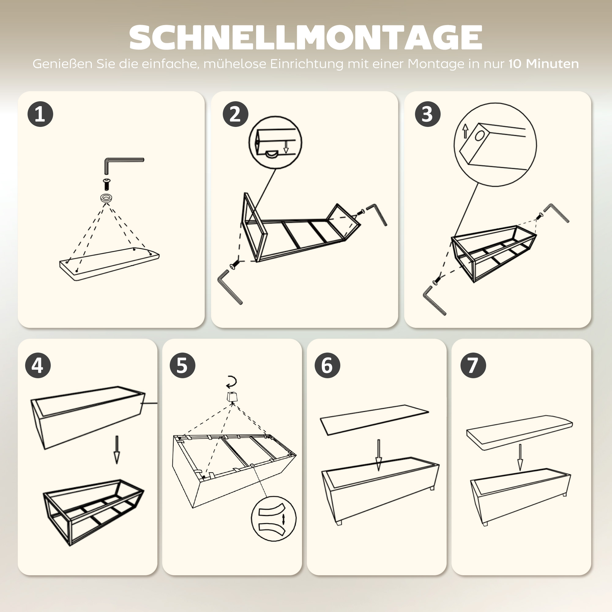 Sitzbank mit Stauraum, Polsterbank für Aufbewahrung, für Wohnzimmer, Schlafzimmer, Flur, Cordbezug, Grau