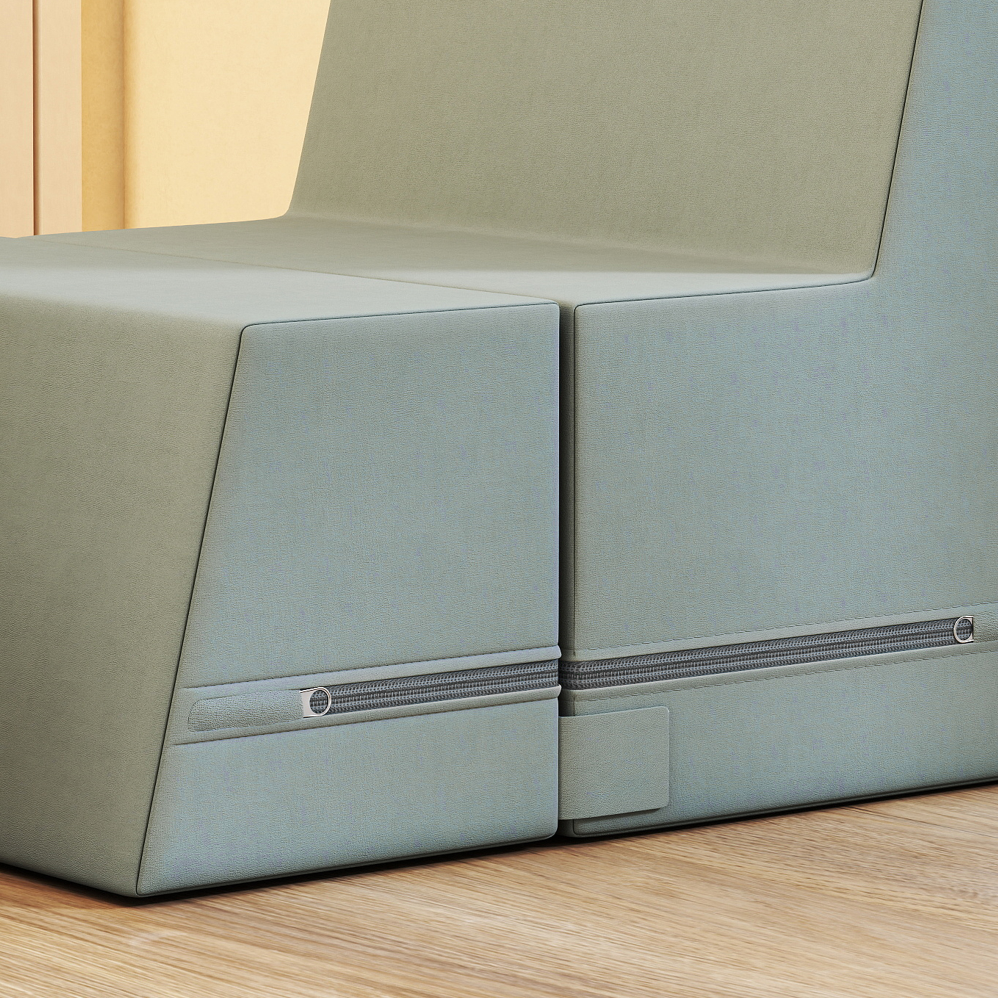 2-teiliges weiches Spielblöcke-Set für Kleinkinder, Kunstleder, Schaumstoff, zum Klettern, Bauen, Spielen, Bunt