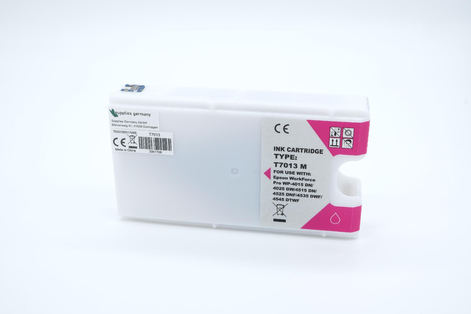 T7013 alternativ Tinte Magenta für Epson / C13T70134010 / 34,2ml T7013 alternativ Tinte Magenta für Epson / C13T70134010 / 34,2ml