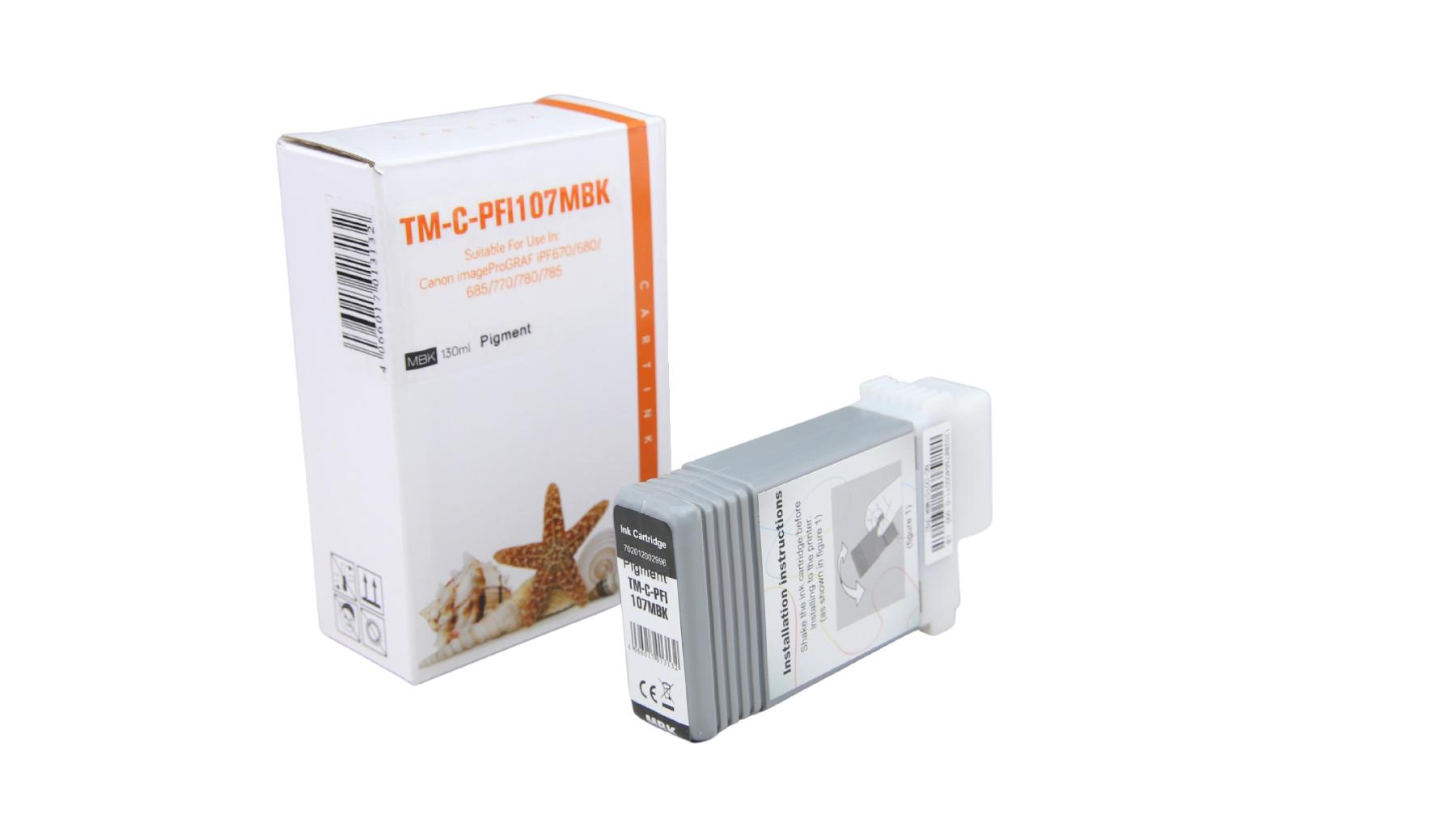 PFI107Mschwarz Refill Tinte Matt schwarz für Canon / 6704B001 / 130ml PFI107Mschwarz Refill Tinte Matt schwarz für Canon / 6704B001 / 130ml