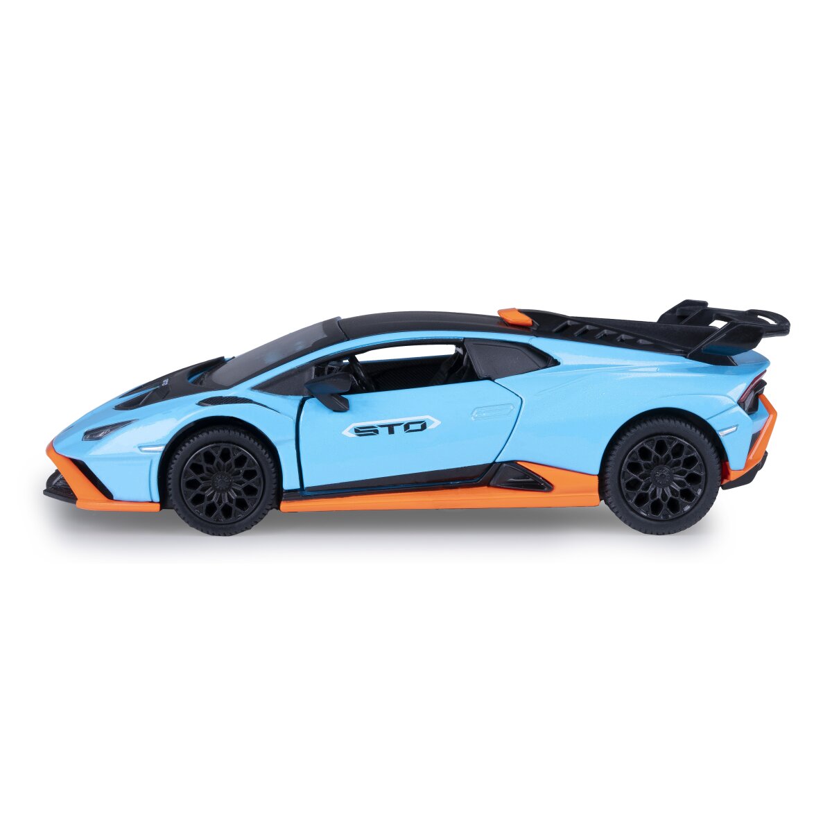 Lamborghini Huracán STO Diecast 1:32 blau inkl. Knopfzellen