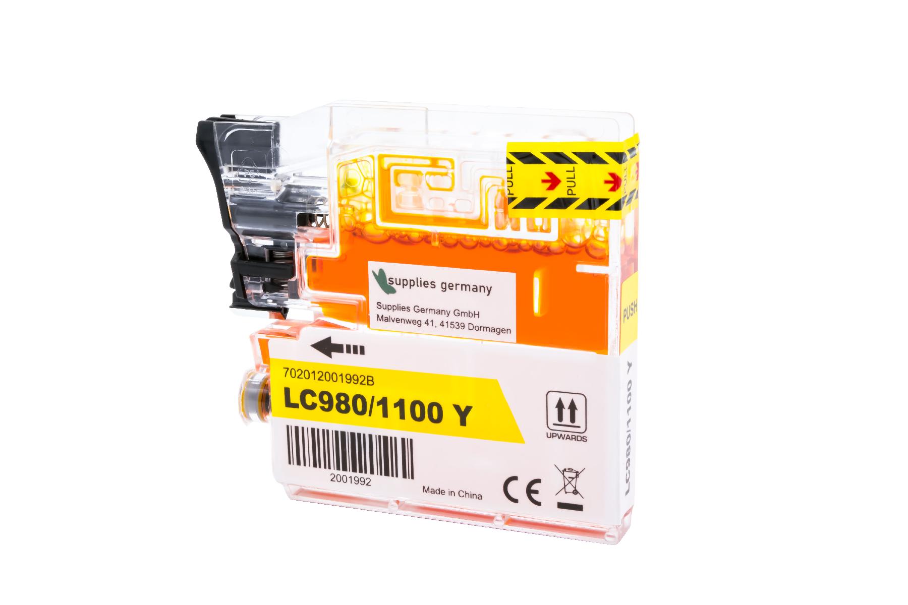 LC980/1100Y alternativ Tinte gelb für Brother / LC980Y / 20ml LC980/1100Y alternativ Tinte gelb für Brother / LC980Y / 20ml
