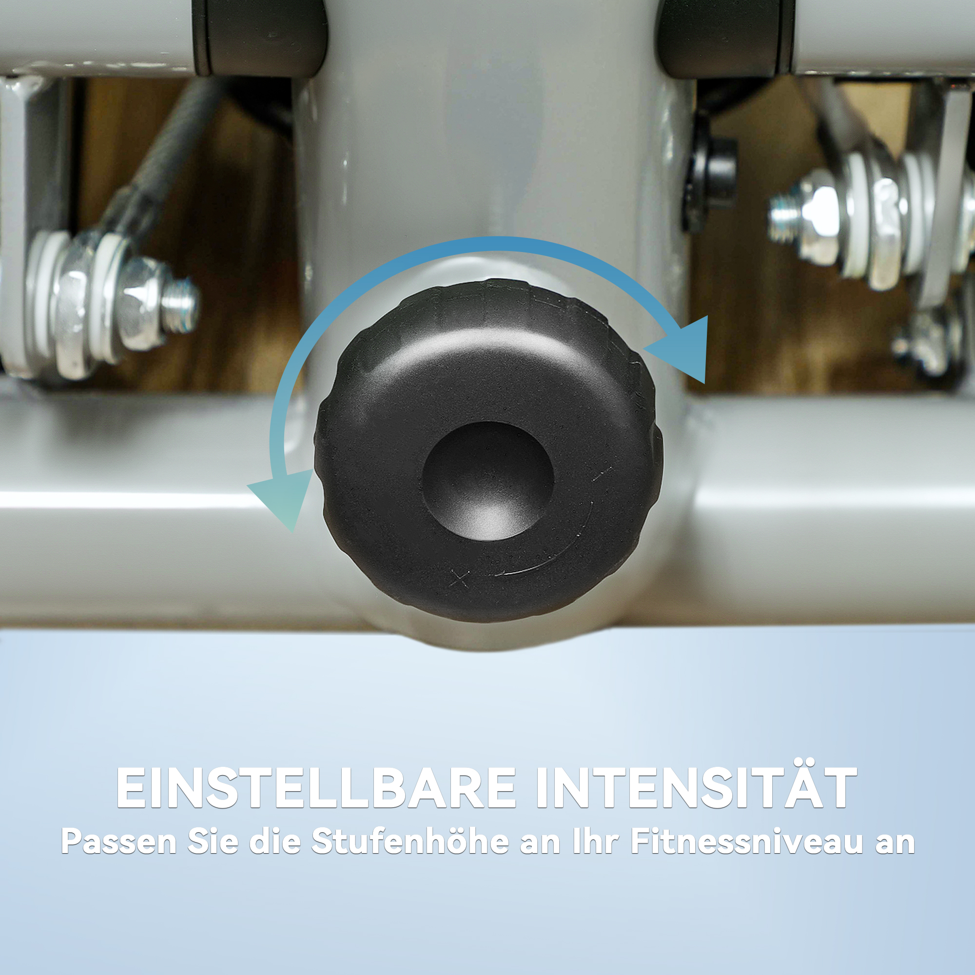 2 in 1 Mini-Stepper für Zuhause mit Power Ropes, LCD-Display Up-Down Swing Stepper 41 x 30,5 x 18,5 cm Grau