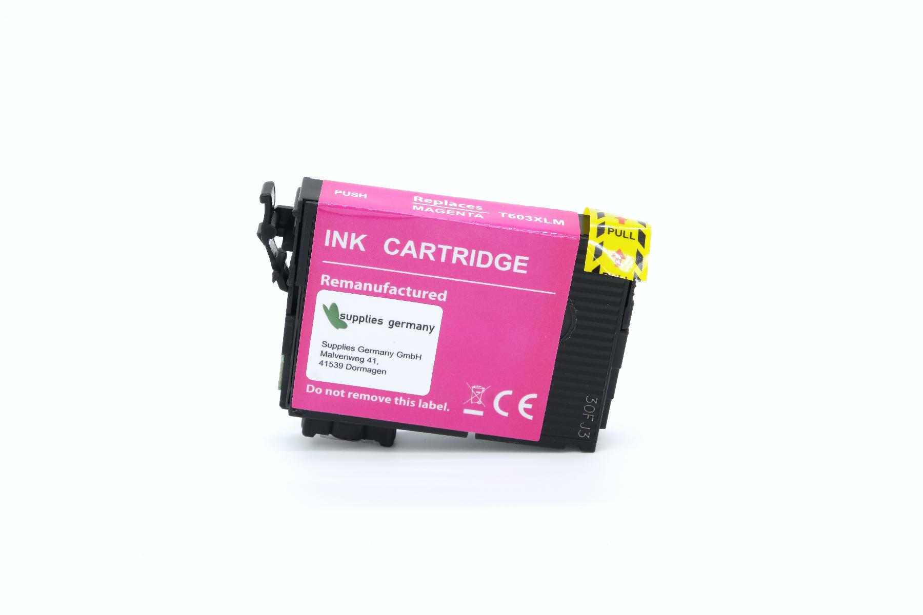 T603XLM alternativ Tinte Magenta für Epson / C13T03A34010 / 9ml / 350 Seiten T603XLM alternativ Tinte Magenta für Epson / C13T03A34010 / 9ml / 350 Seiten