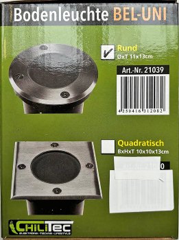 Bodenleuchte "BEL Uni R", ØxT 11x14cm, IP65, GU10 Fassung, rund