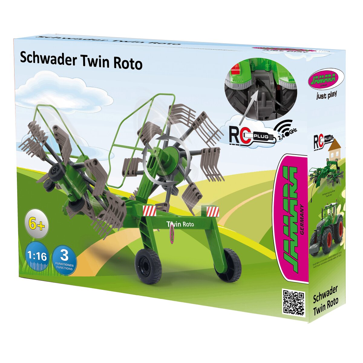Schwader Twin Roto für RC-Traktor 1:16